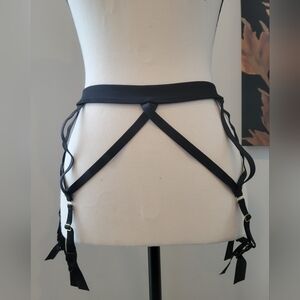 3/$30 Black Strappy Garter Belt
